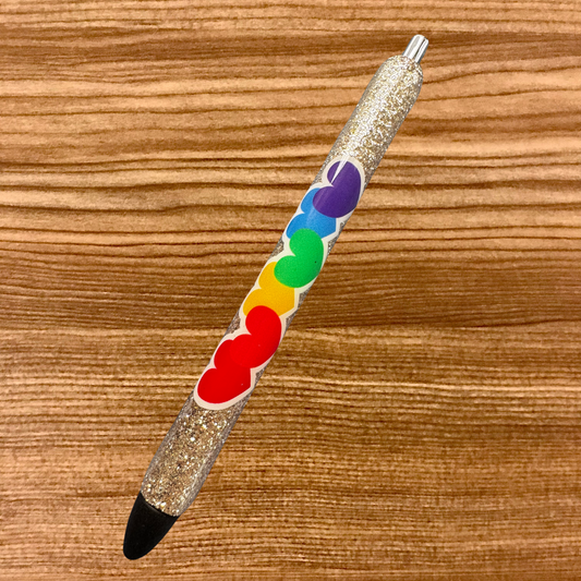 Rainbow Hearts on Champagne