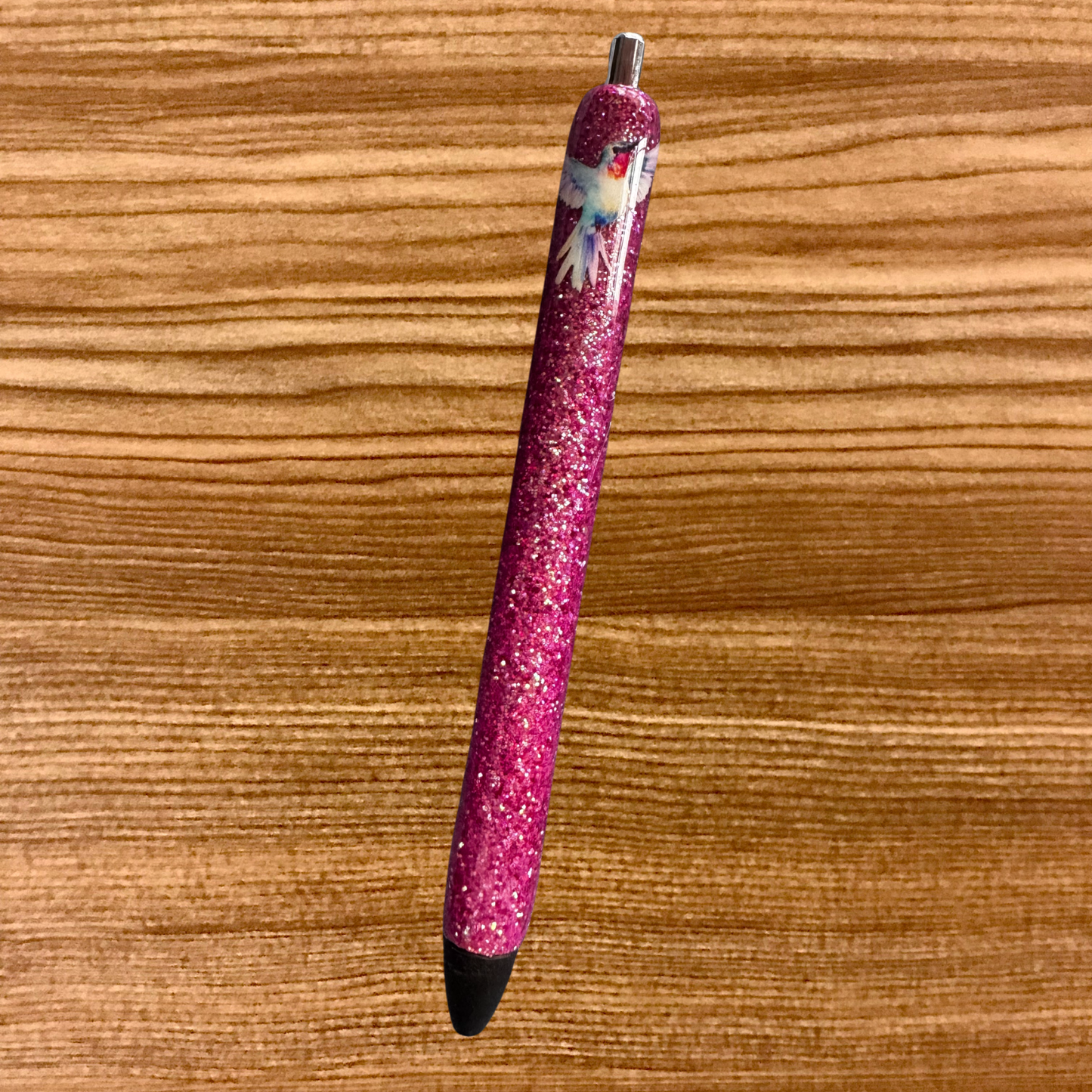 Hummingbird Pink Glittered Pen