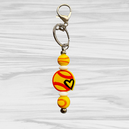 Softball Keychain