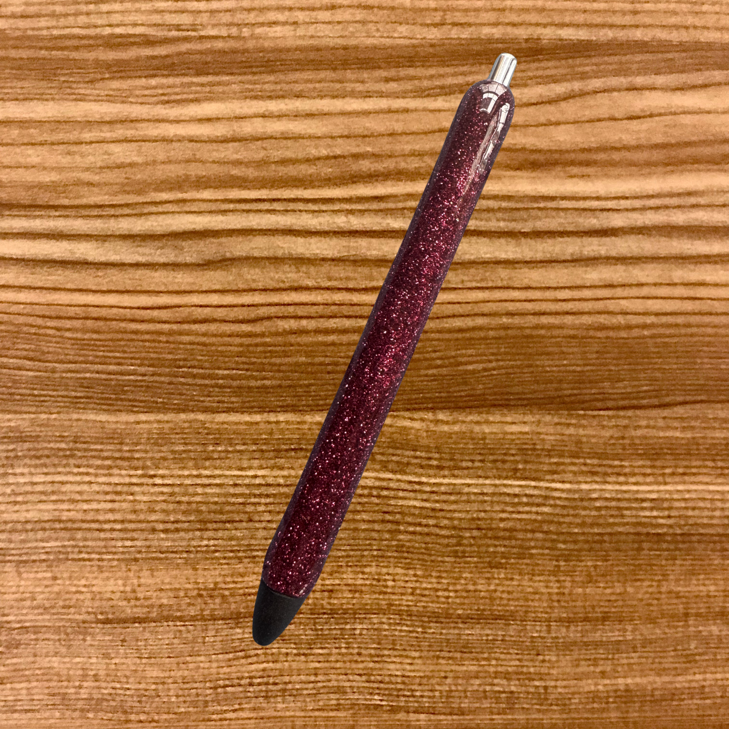 Burgundy Glittered Pen