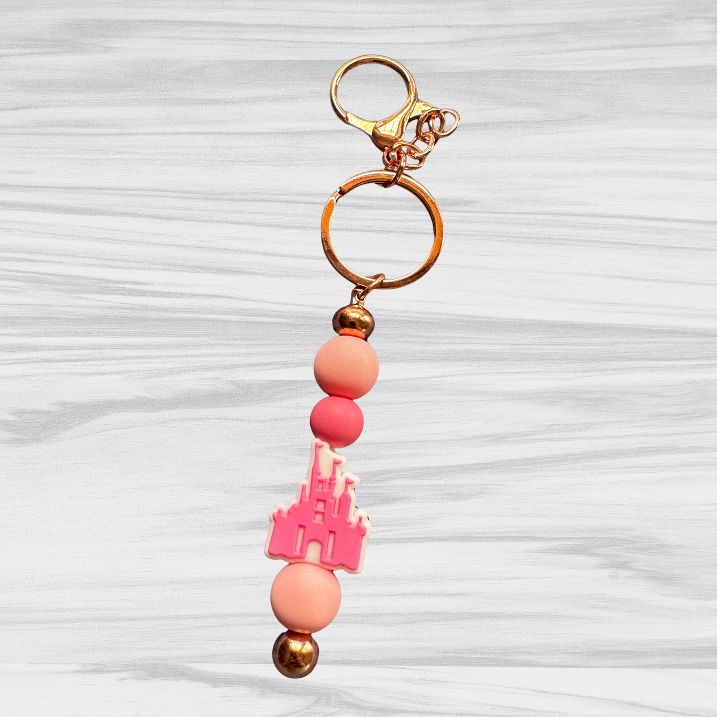 Pink Castle Keychain