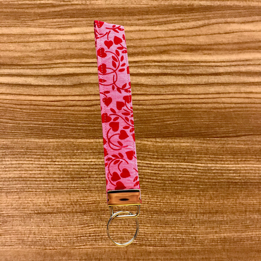 Pink with Red hearts