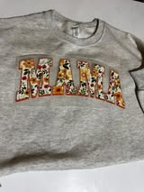 Orange Floral Mama - Transfer Only (CHOOSE THIS + SHIRT)