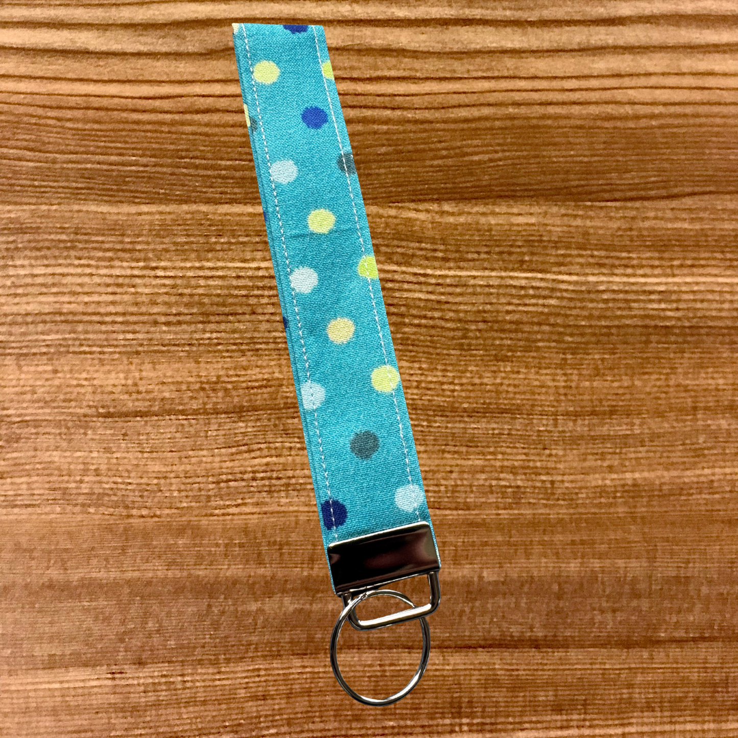 Blue with colorful dots