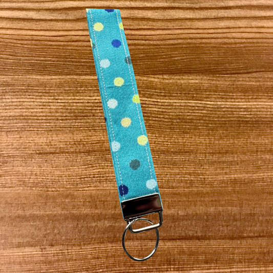 Blue with colorful dots